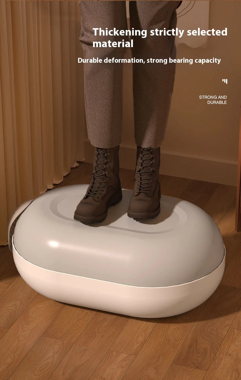 Oversized Anti-Splash Cat Litter Box Semi-Closed PP and Plastic Pet Supplies with Sand Closed Cat Toilet