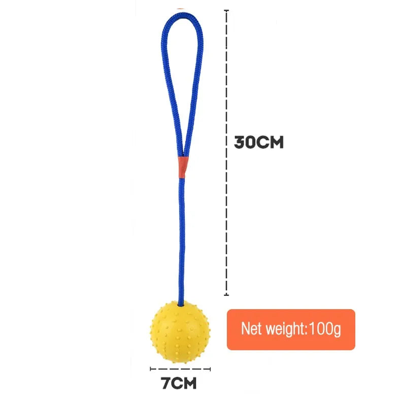 Pet Toys Ball  Interactive Rubber Ball Dog Toy for Training  Reward Toy Dog Chew Ball Tooth Clean Rope