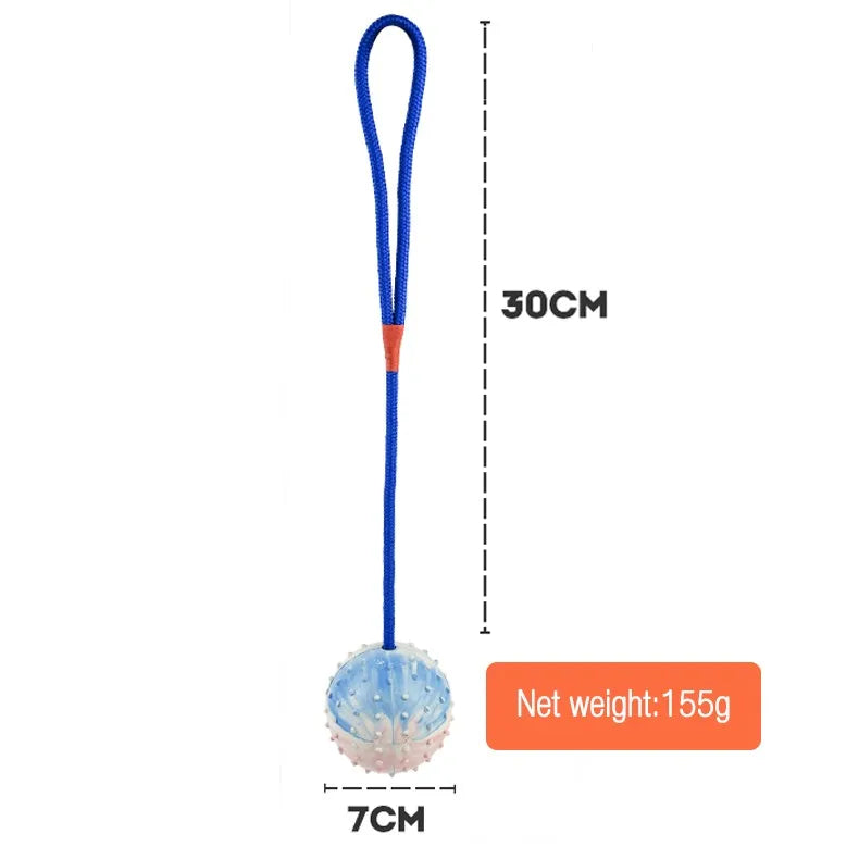 Pet Toys Ball  Interactive Rubber Ball Dog Toy for Training  Reward Toy Dog Chew Ball Tooth Clean Rope
