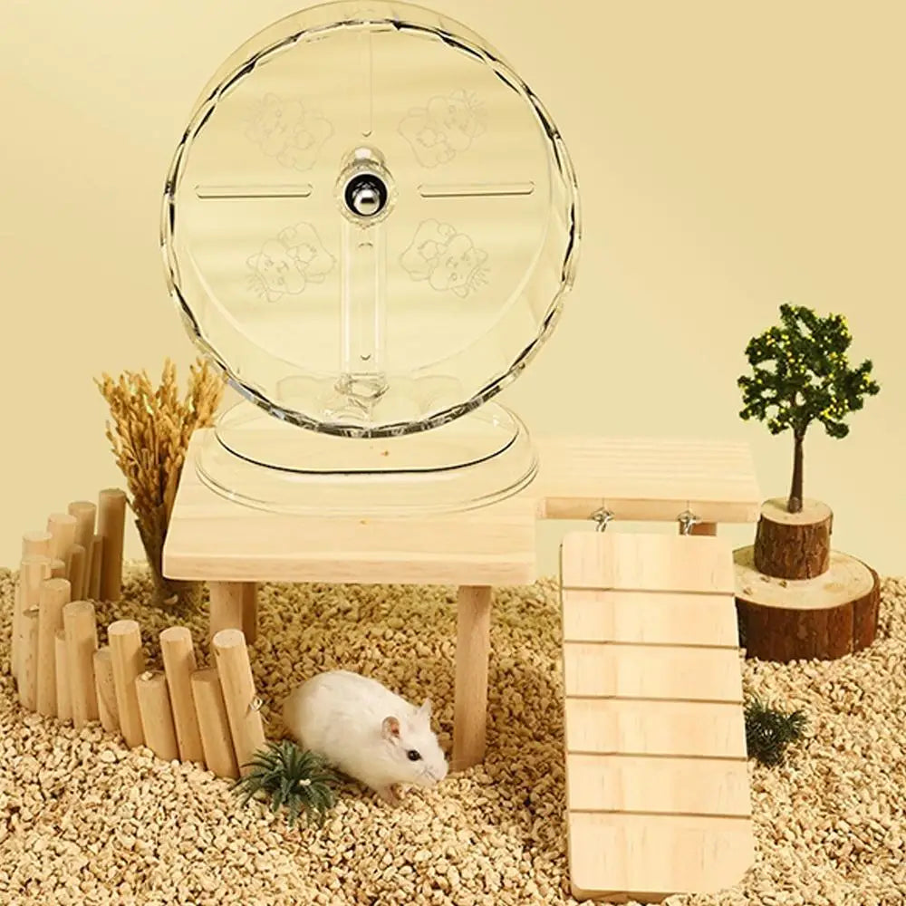 Hamster Transparent Running Wheel Toy For Hamster Quiet Running Exercise Toy Easy To Disassemble And Clean Pets Accessories