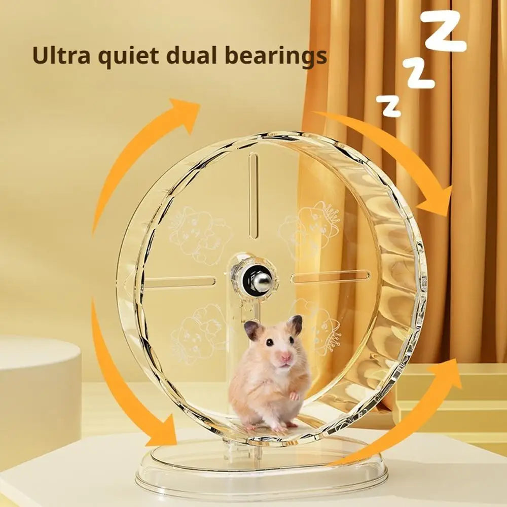 Hamster Transparent Running Wheel Toy For Hamster Quiet Running Exercise Toy Easy To Disassemble And Clean Pets Accessories