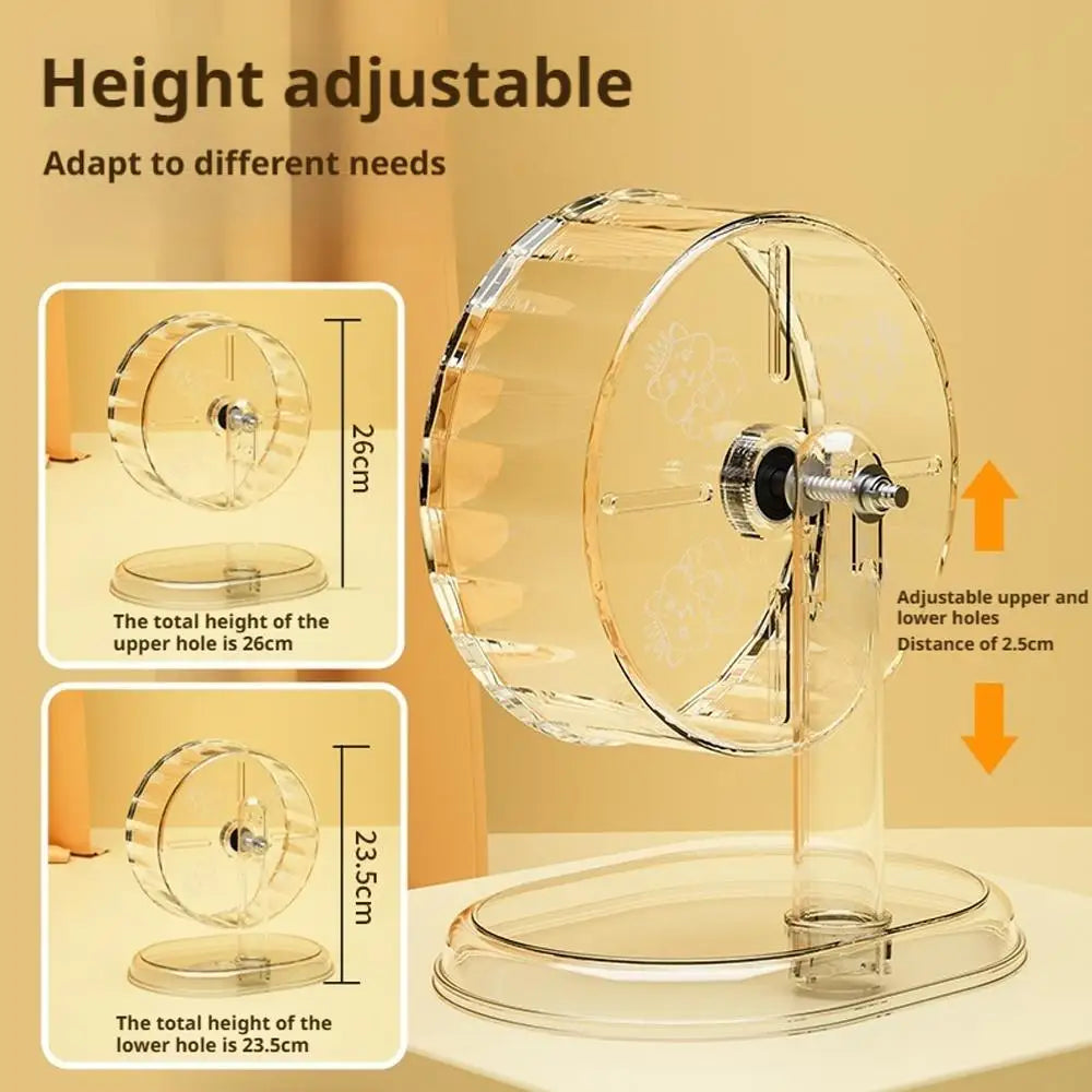 Hamster Transparent Running Wheel Toy For Hamster Quiet Running Exercise Toy Easy To Disassemble And Clean Pets Accessories