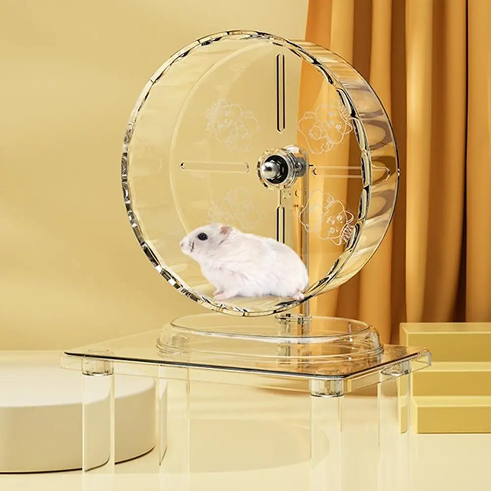 Hamster Transparent Running Wheel Toy For Hamster Quiet Running Exercise Toy Easy To Disassemble And Clean Pets Accessories