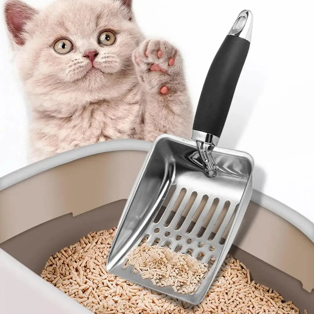 Cat Sand Cleaning For Dog Cat Clean Feces Supplies Cat Litter Shovel Pet Cleanning Tool Pet Products Metal Long Handle Scoop