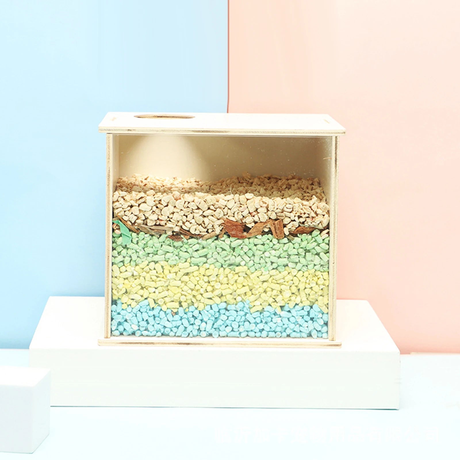 Hamster Sand Bath Box, Digging Room Litter Case, Easy to Clean, Hamster Litter Case for Small Animals Lemmings Gerbils