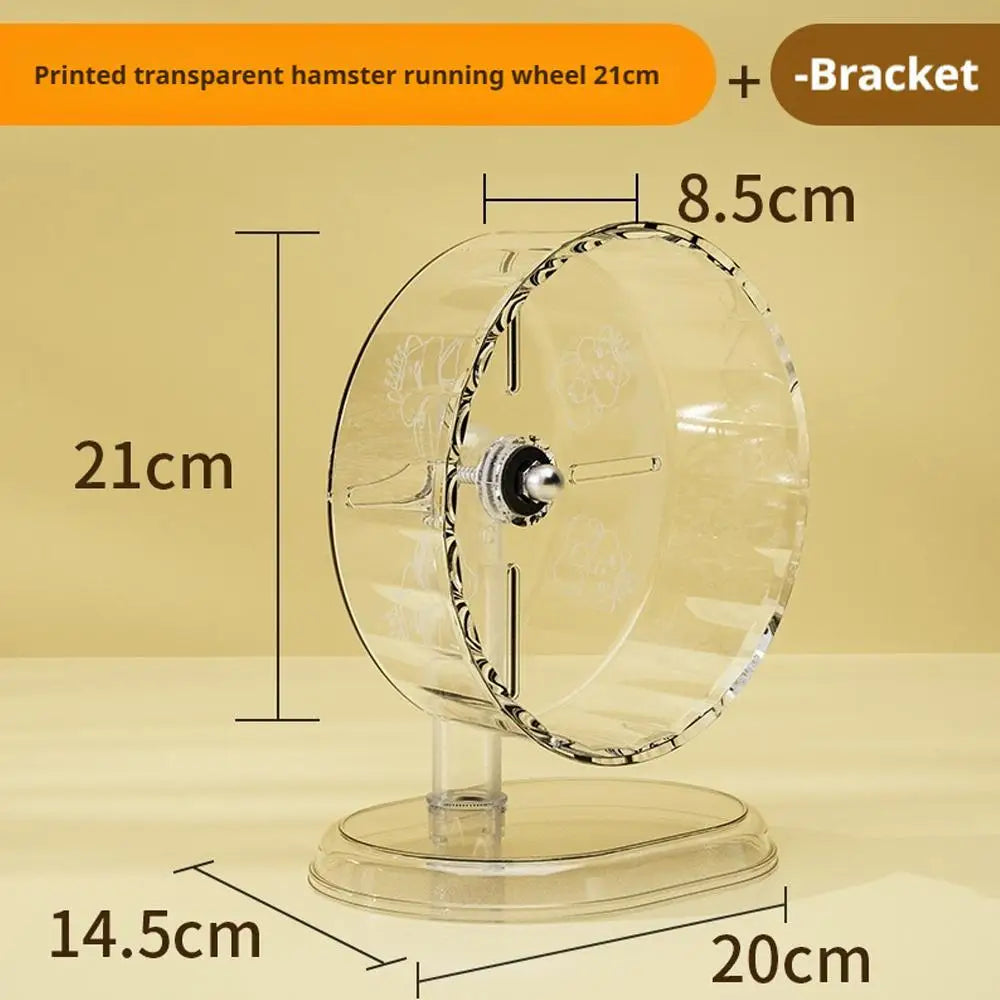 Hamster Transparent Running Wheel Toy For Hamster Quiet Running Exercise Toy Easy To Disassemble And Clean Pets Accessories