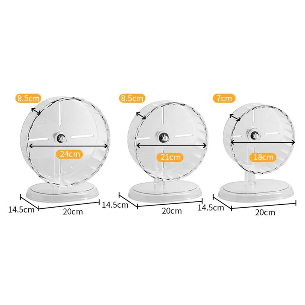 Hamster Transparent Running Wheel Toy For Hamster Quiet Running Exercise Toy Easy To Disassemble And Clean Pets Accessories