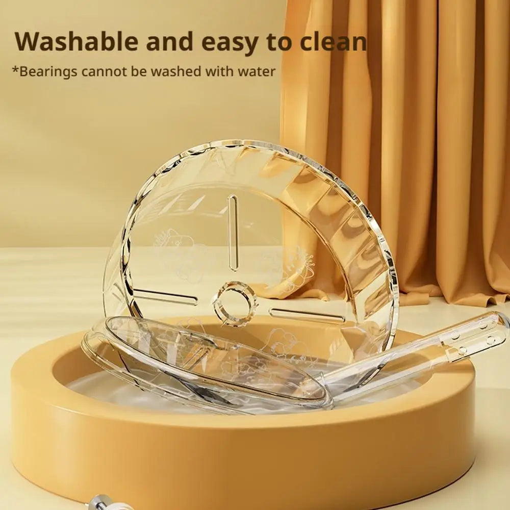 Hamster Transparent Running Wheel Toy For Hamster Quiet Running Exercise Toy Easy To Disassemble And Clean Pets Accessories