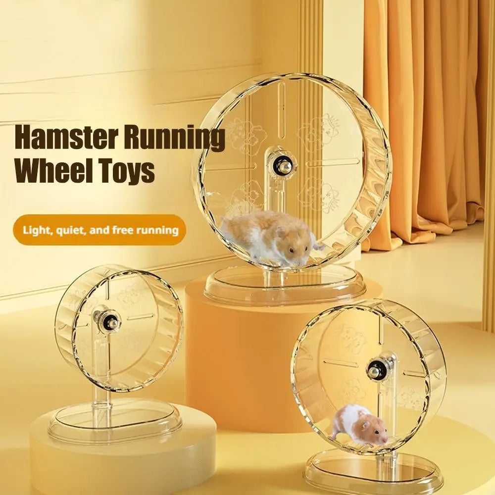 Hamster Transparent Running Wheel Toy For Hamster Quiet Running Exercise Toy Easy To Disassemble And Clean Pets Accessories